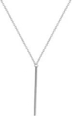 AREUM ネックレス Y字 ロングネックレス レディース スティック 人気 ジュエリー ペンダント 長め おしゃれ シンプル(シルバー)