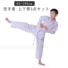 空手着 子供 大人 3点セット 空手道衣 上下+帯セット 道着 空手衣 武術 キッズ 綿 男女兼用 練習用 授業用 初心者用 軽量 速乾 コットン ポリエステル 100 110 120 130 Q5kY607
