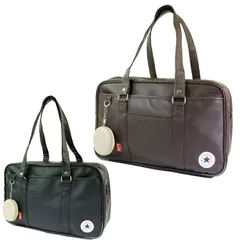 スクールバッグ 合皮 ブラウン 高校生 女子 コンバース ブラック CONVERSE A4 ポーチ付き 中学生 女子高生 レディース サブバッグ サブバック スクバ ブランド 通学 おしゃれ かわいい 大容量 通学かばん