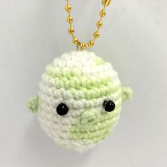 マスコット 小鳥	黄緑	毛糸 編み物 ハンドメイド/工房エールヨコハマ