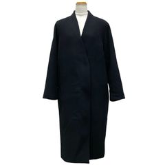 ▼マルゥ ユナイテッドアローズ ノーカラー ロング コート 36サイズ ブラック 黒 アウター MARW UNITED ARROWS