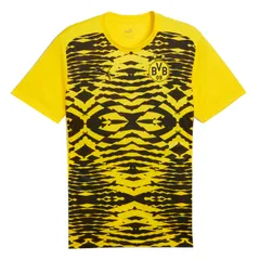 プーマ PUMA  BVB ドルトムント 2024-25 プレマッチ 半袖 シャツ  サッカー ウェア レプリカウェア  24SS(777599-01)、(01)イエロー