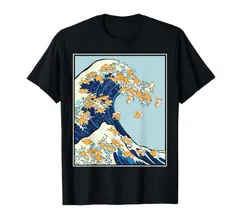 柴犬 大波 日本 神奈川 北斎 犬 動物 Tシャツ