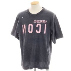 【新品】ディースクエアード DSQUARED2 ダメージ加工 コットン クルーネック 半袖Ｔシャツ ブラック【サイズS】【メンズ】