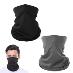 [RuiChy]メンズフェイスカバーUVカット2枚組レディースネックカバー首日よけ紫外線対策夏用日焼け防止UPF50+接触冷感吸水速乾軽量薄手男女兼用