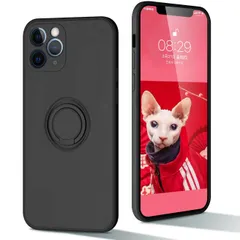 【在庫処分】iPhone 11 pro max ケース リング付き 回転 シリコ