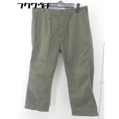 ◇ URBAN RESEARCH DOORS タック 七分丈 クロップド パンツ サイズ36 カーキ メンズ  【中古】 【1107010002648】