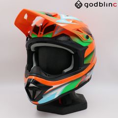 ZEALOT　マッドジャンパー2　GRAPHIC ORANGE/BLUE　XLサイズ　MJ0016　オフロードヘルメット