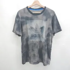 ◇ ⊂Φ adidas アディダス プリント 半袖 Tシャツ サイズM グレー系 メンズ E  【1505290012942】