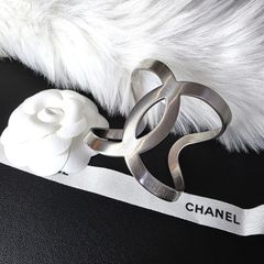 ☆B18 【CHANEL/シャネル】ダブルCロゴ ココマーク オープン バングル