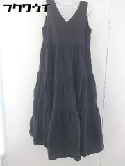 ◇ EVRIS エヴリス ティアード ノースリーブ 膝下丈 ワンピース サイズ F ブラック レディース  【中古】 【1107230005108】