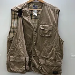 WEAR vintage ヴィンテージ フィッシングベスト ハンティングベスト ベスト オンブレチェック 90's ホンコン製 メンズ 1990年代 ベージュ