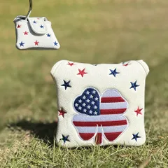 パターカバー ヘッドカバー マレット用 マグネット付け テーラーメイド スパイダー キャメロン オデッセイに適合 クローバー USA スター