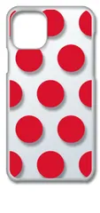 【新品未使用】iPhone11 Pro アイフォン11プロ クリア ハードケース ドット柄 水玉 (レッド) スマホケース カバー cl-iphone11pro-dotbig-05