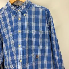 90年代 TOMMY HILFIGER ボタンダウン チェック 長袖シャツ 布帛風 サイズXL 07032701 861