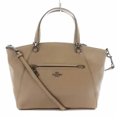コーチ COACH プレーリー サッチェル ハンドバッグ ショルダーバッグ 2way レザー グレージュ 58874 /YI12