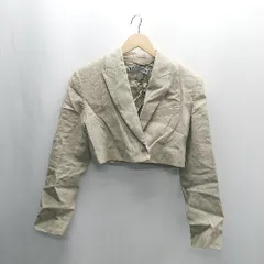 ◇ ⊇ ZARA ザラ 長袖 ショートジャケット サイズUSA/XS ベージュ レディース E  【1409100048742】