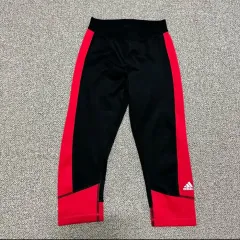 Xs アディダス Tシャツ フィット 7部丈 レギンス パンツ ブラック/レッド