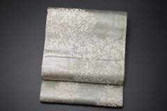 袋帯 まいづる 白銀 七宝大 虹箔 六通 お仕立て込み 袋帯 まいづる 白銀 七宝大 虹箔 六通 お仕立て込み 西陣まいづる