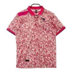サイズ：M OAKLEY オークリー  半袖ポロシャツ スカル刺繍 総柄 ピンク系 [240101512024] ゴルフウェア メンズ ストスト