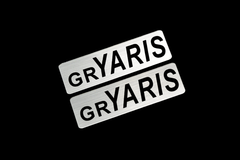 EE-530-2 GR YARIS 銀黒 アクリル2層 ステッカー トヨタ GRヤリス カスタム 前期 後期 モデリスタ 2枚1セット