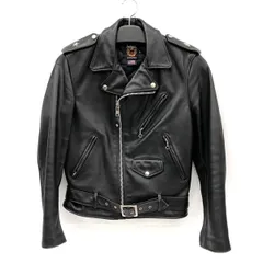 激レア/44サイズ✨Schott ハーレーダビッドソン　ライダースジャケット Harley Davidson - 【稀少！金赤糸刺繍限定品！】山羊&牛革