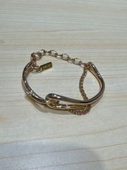 GOLDY  ブレスレット　ダブル チェーン カーブド ブレスレット レディース