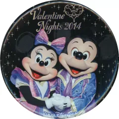 【中古】バッジ・ピンズ ミッキーマウス＆ミニーマウス スタンド付き缶バッジ 「東京ディズニーシー バレンタイン・ナイト2014」
