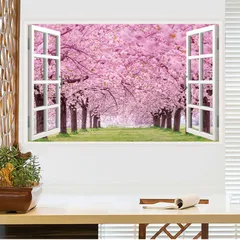 新品セール　シノワズリ壁掛け2個セット　桜の美しいパネルウォールアート新品
