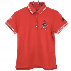 ★特価★【超美品】23区ゴルフ×DISNEY 半袖ポロシャツ レッド×白 ミニーマウス レディース II(L) ゴルフウェア 23区