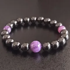 モリオン・チャロアイト・8mm(親玉10mm)【モリオン最高品質・鑑別済み】ブレスレット