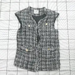 ◇ ⊇ TONAL トナル 秋冬ファッション - ジャガードオープンベスト サイズ38 ブラック系　ホワイト系 レディース E  【1508200031200】
