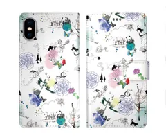 [iPhone12 Mini] iPhone16 Pro ケース スカラー スマホケース 手帳型 iPhone16 Plus ケース アイフォン16 15 14 13 12 11 スマホカバー 全機種対応 手帳 ScoLar パンダ チョウ ネコ 総柄 かわい