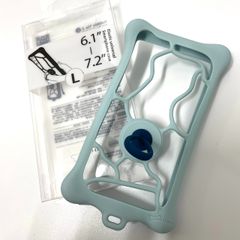 L0041 【新品】Bone collection Smartphone case スマートフォンケース iphone 6.1-7.2インチ BubbleTie2 Lサイズ Morandi Blue モランディブルー