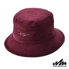 CELEB コーデュロイ 刺繍バケットハット パープル セレブ アウトドア キャンプ 帽子