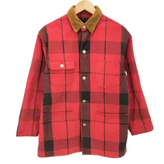 ポロバイラルフローレン Polo by RALPH LAUREN 80-90S 緑タグ 襟コーデュロイ 裏地フリース ガチャポケ チェック ハンティング ジャケット メンズ import：M 