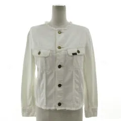 リー LEE×エージーバイアクアガール AG by aquagirl ジージャン デニムジャケット フリンジ ノーカラー コットン ナチュラル S