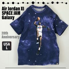 NIKE ナイキ★Air Jordan XI SPACE JAM Galaxy 20th Anniversary★エアジョーダン20周年記念★スペースジャム/ギャラクシーTシャツ★USAメンズL 2404A029