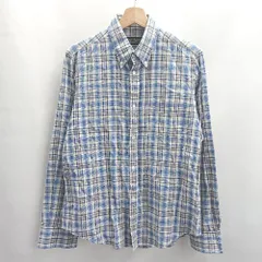 ◇ Θ JOURNAL STANDARD ジャーナルスタンダード チェック柄 ボタンダウン 長袖 シャツ サイズＭ ブルー系 メンズ E  【1412260018869】