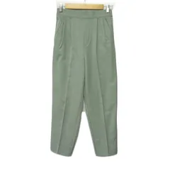 サマンサモスモス SM2 blue パンツ テーパード 2タック ハイウエスト M 緑 グリーン