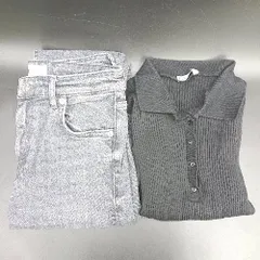 ◇ Θ 《 ZARA ザラ まとめ売り2点セット サイズ混合 半袖ポロシャツ デニムジーンズ レディース 》 E  【1412260017244】