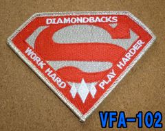 VFA-102 DIAMONDBACKS WORK HARD PLAY HARDER 未使用 パッチ