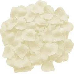 造花 プロポーズ 飾り ローズ 結婚式 ウエディング バラの花びら ２次会 誕生日 薔薇 お祝い クリスマス フラワーシャワー パーティー用飾り 桜吹雪 2000枚セット 撮影 演出小物 花びら 人気 (クリームホワイト)