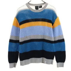 アルマーニエクスチェンジ ボーダー柄 長袖 セーター XS ブルー系 他 ARMANI EXCHANGE ニット メンズ
