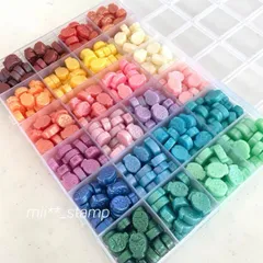 偏光パール24色【wax1470】お魚型シーリングワックス シーリングスタンプ