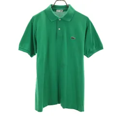CHEMISE LACOSTE シュミーズラコステ 半袖 ポロシャツ 5 グリーン系 鹿の子地 メンズ 古着