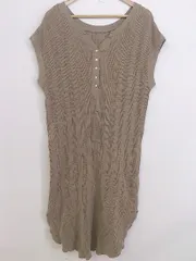 ◇ niko and ニコアンド studio CLIP フレンチスリーブ ロング ワンピース ベージュ系 レディース P  【1301160019611】