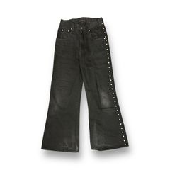 AFB エーエフビー ストレート スタッズ デニムパンツ M ブラック AFB BAGGY STUDS DENIM PANTS スタッズデニムBLK M - メルカリ