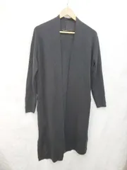 ◇ green label relaxing UNITED ARROWS ロング シンプル 上品 長袖 カーディガン 表記なし ブラック レディース P  【1405230015623】