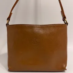 ✨IL BISONTE イルビゾンテ レザー ショルダーバッグ ブラウン 茶色 コンパクト 斜め掛け 本革製 イタリア製 ユニセックス 小ぶり 軽量 ポケット付き✨